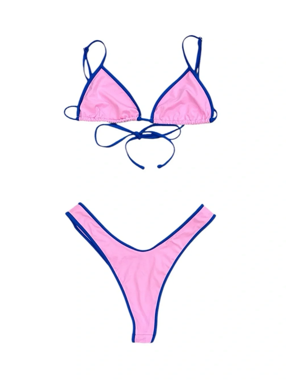 RARE FRANKIE’S BIKINIS Lumia Top & Full Moon Micro Bikini Bottom in Fairy Floss